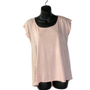 Calvin Klein PINK BLUSH CAP‎ SLEEVE knit  top MD
